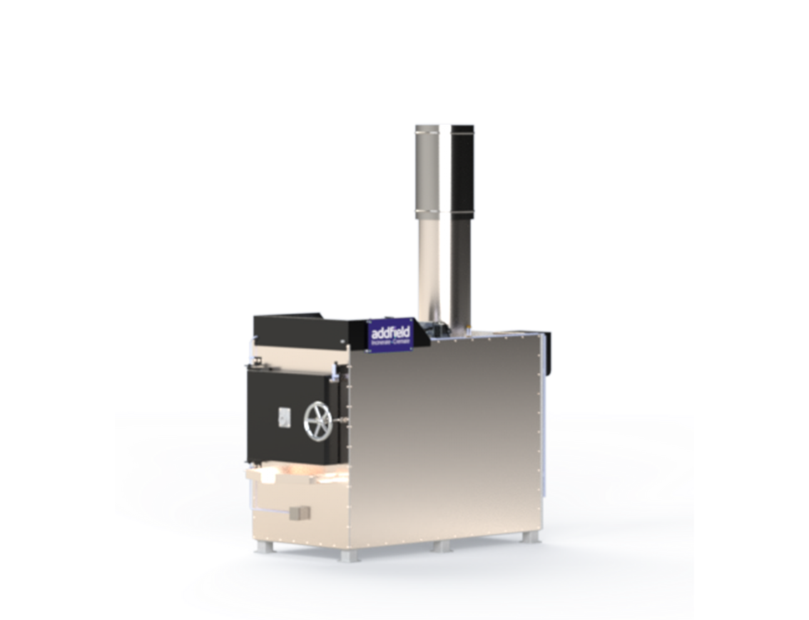 Cladded Addfield PET 200 with Addfield Cremations Plaque