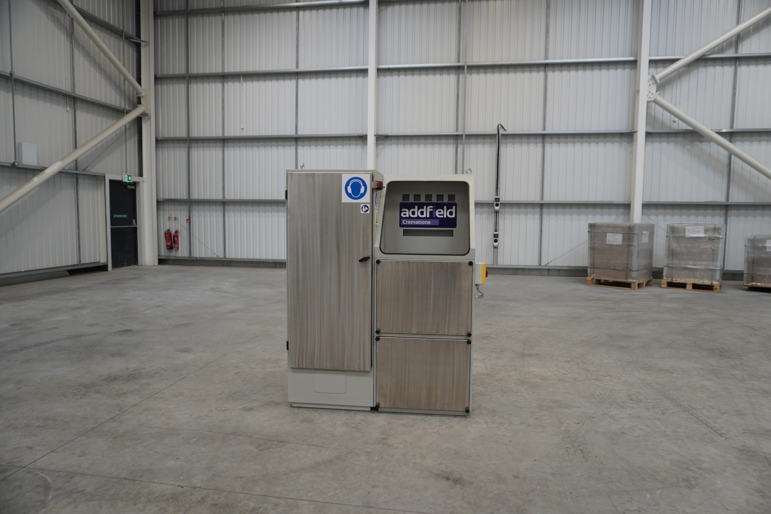Door closed on Premium Sleek Human Remains Processor